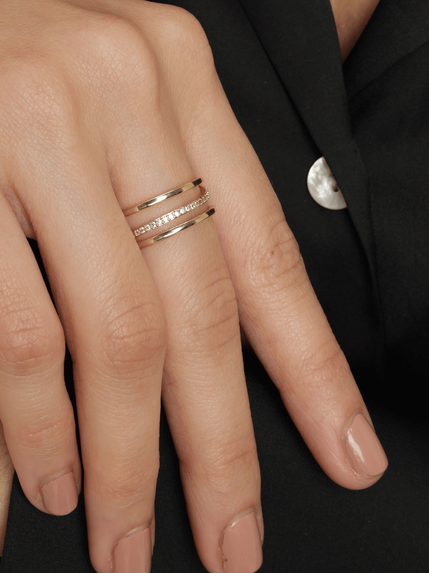 Bague à trois couches