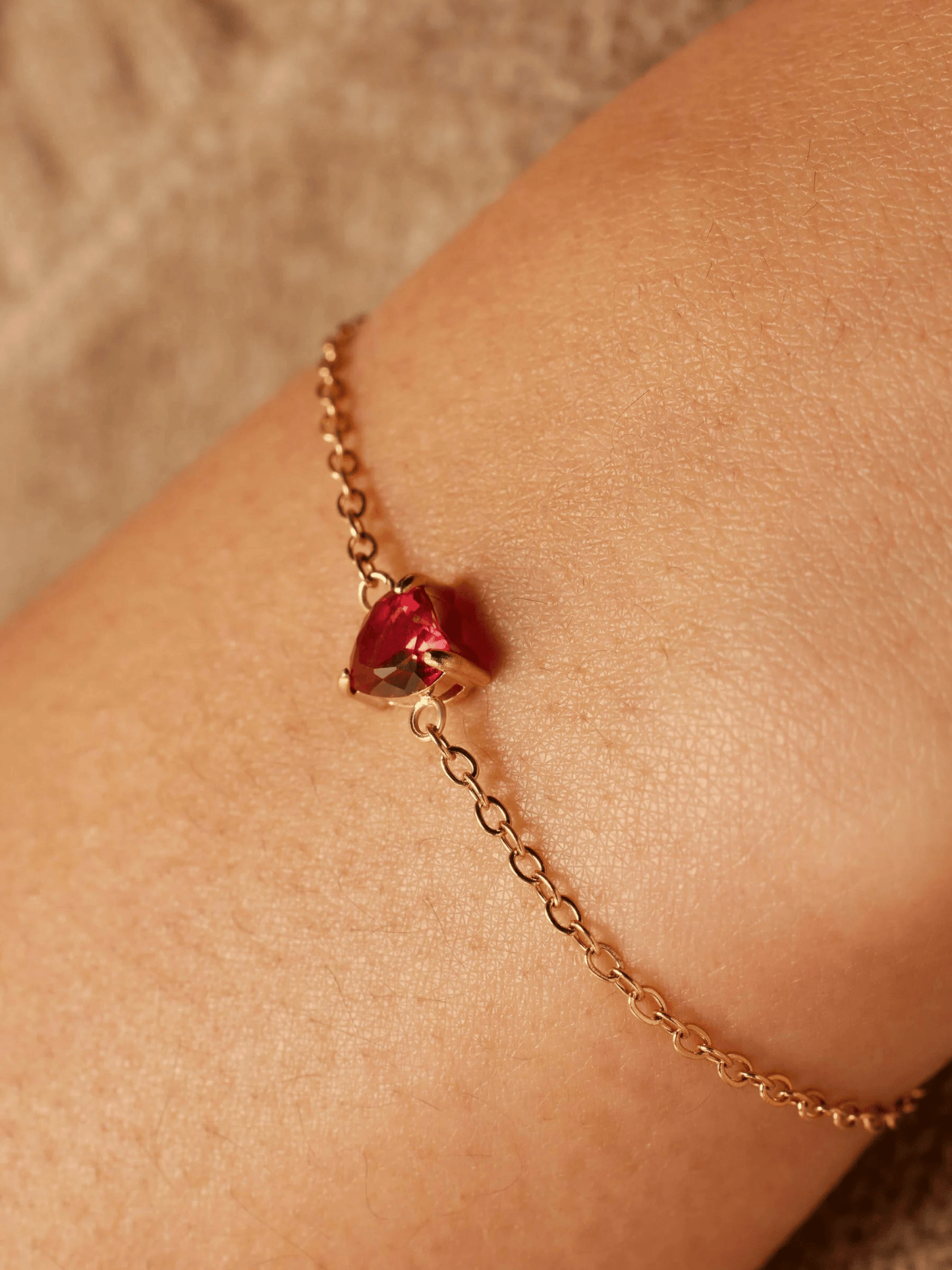 Bracelet à breloques en forme de cœur