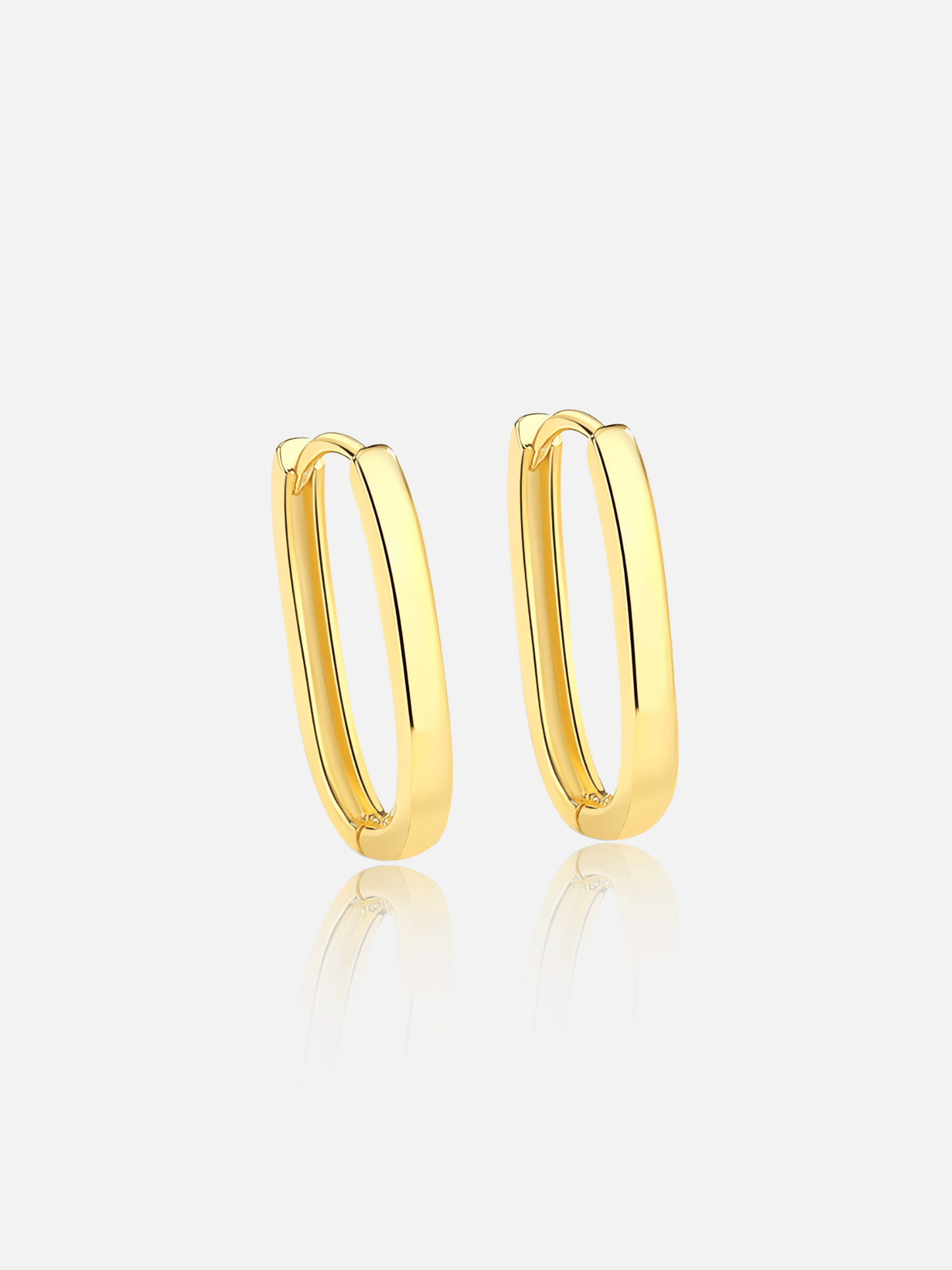 Boucles d'oreilles créoles ovales en or