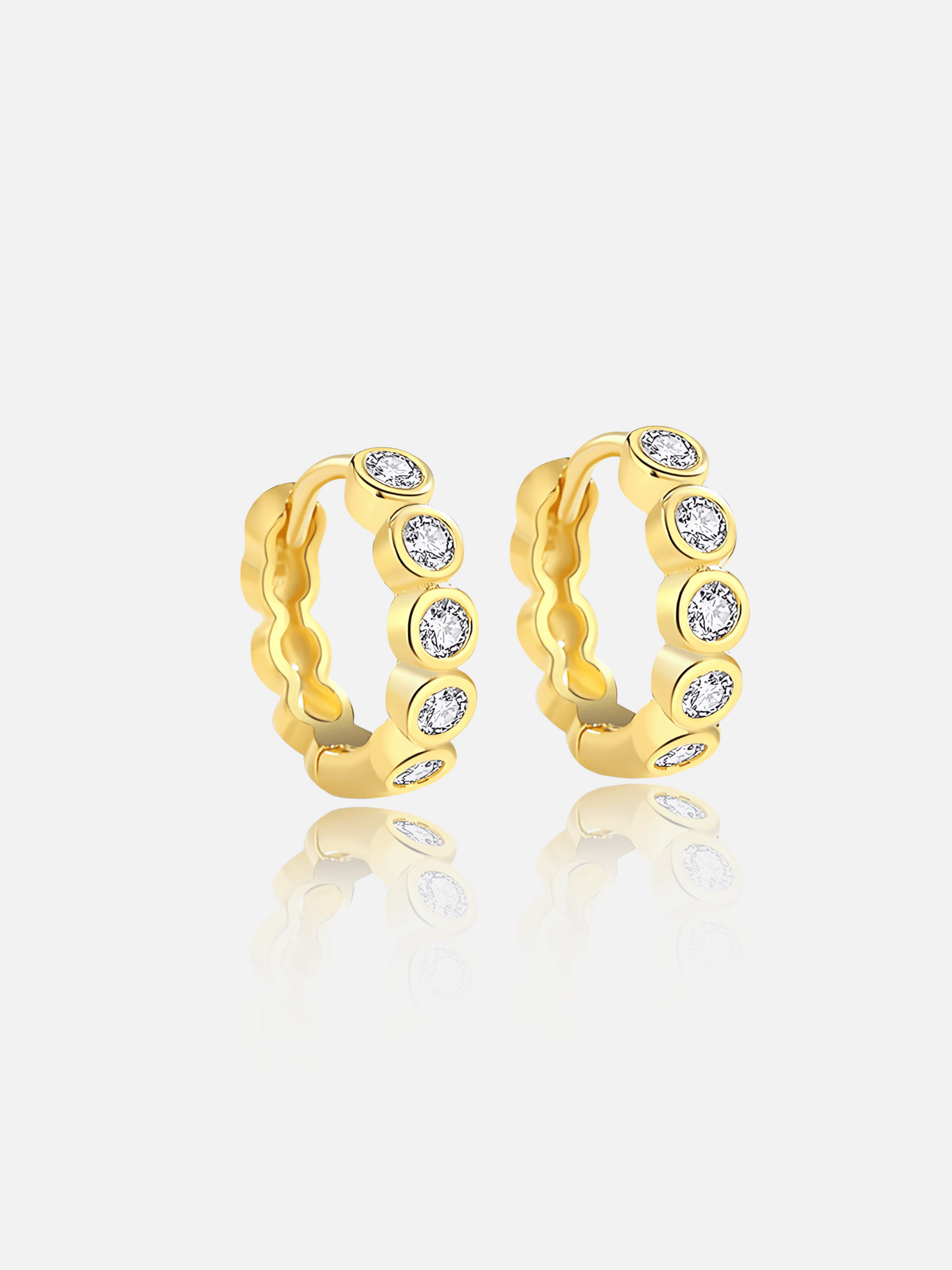 Classic Bezel Hoop Earrings