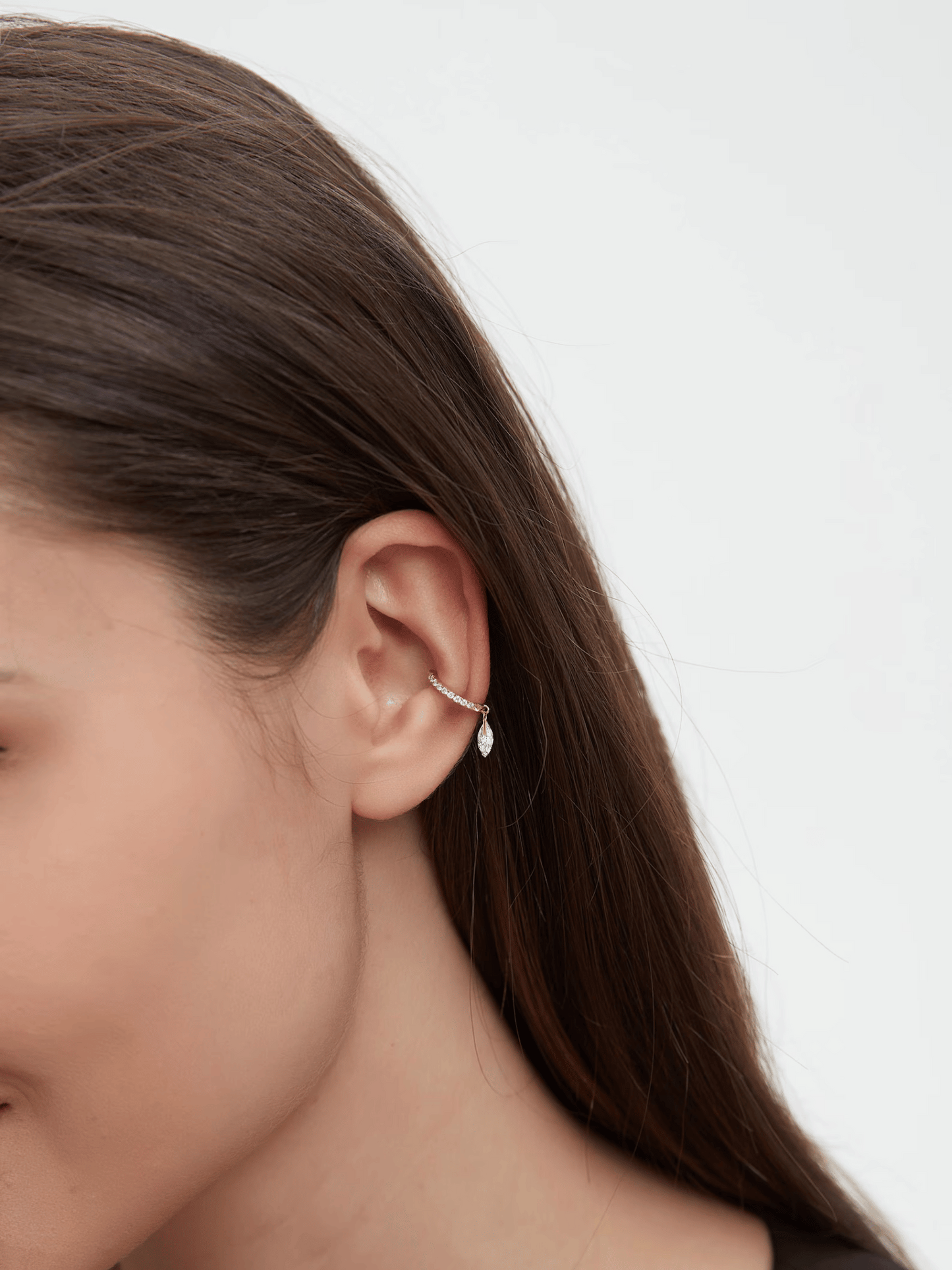 Marquise Dangle Ear Cuff