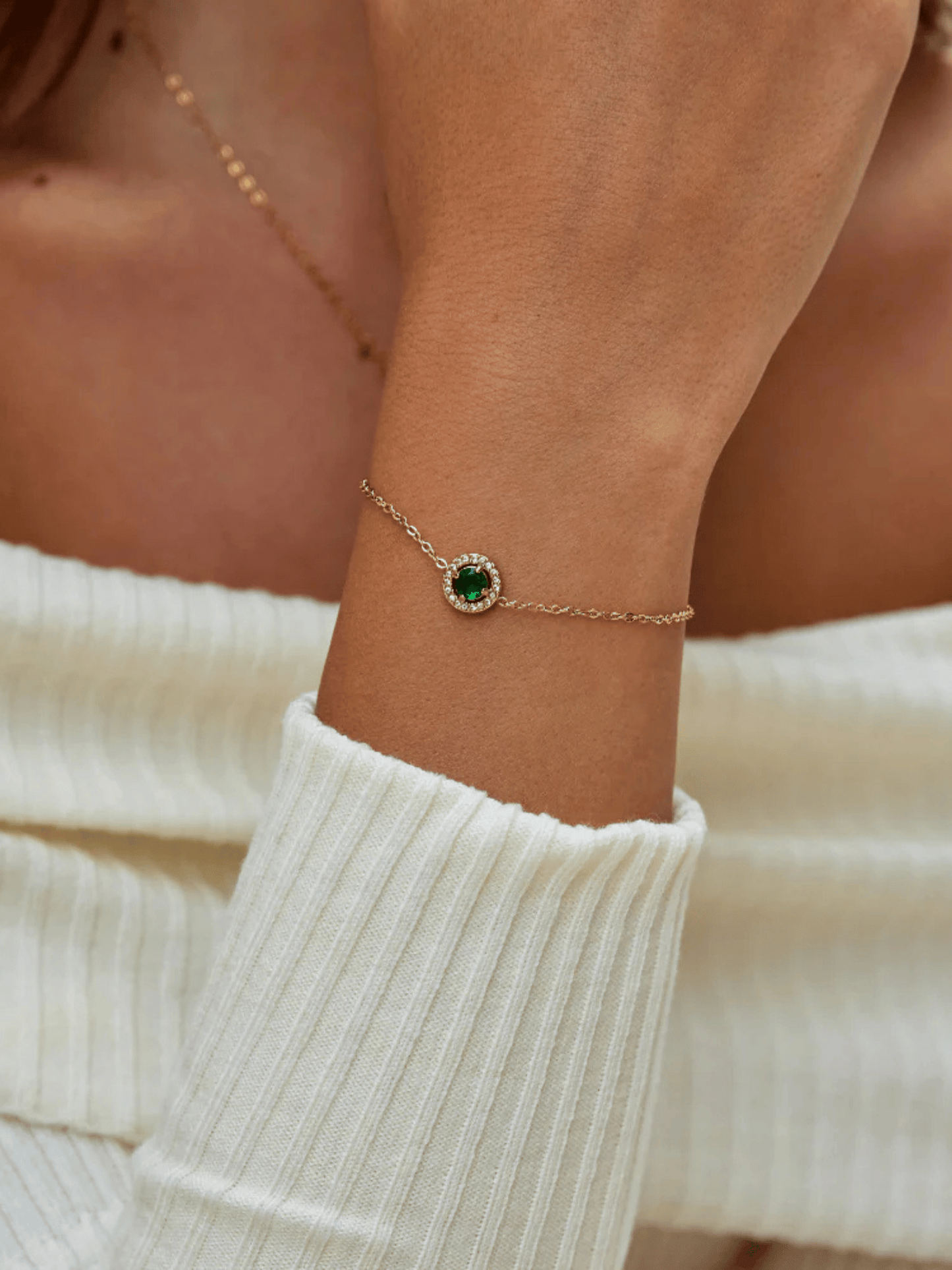 Bracelet Cercle Émeraude