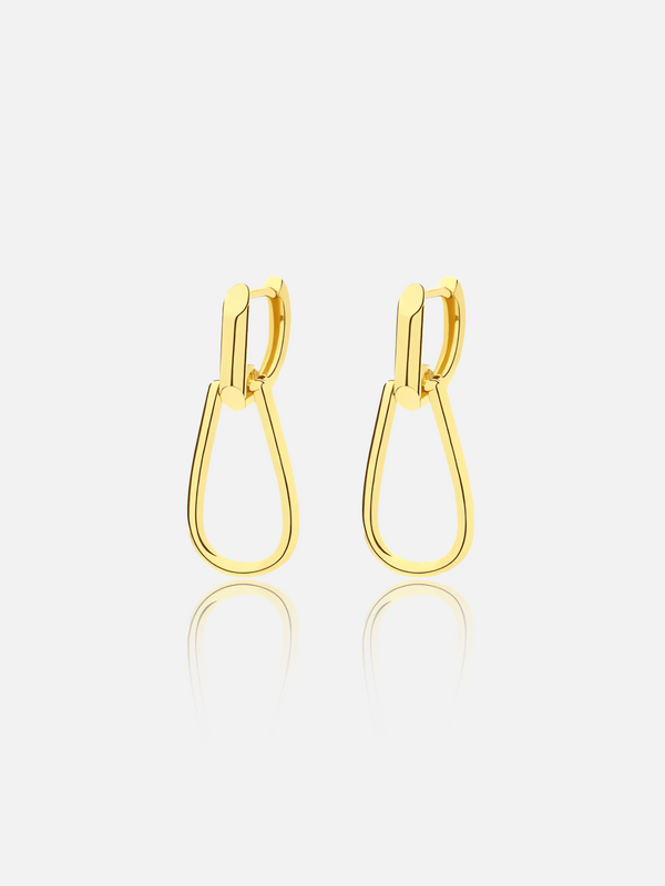 Elongated Hoop Earrings