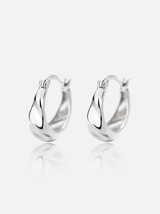 Sleek Twist Hoop Earrings