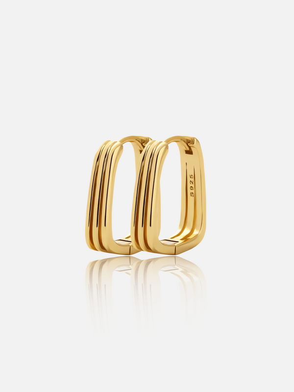 Triple Layer Marquise Hoop Earrings