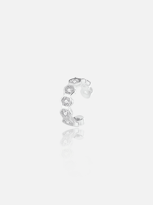 Zircon Hexagon Ear Cuff