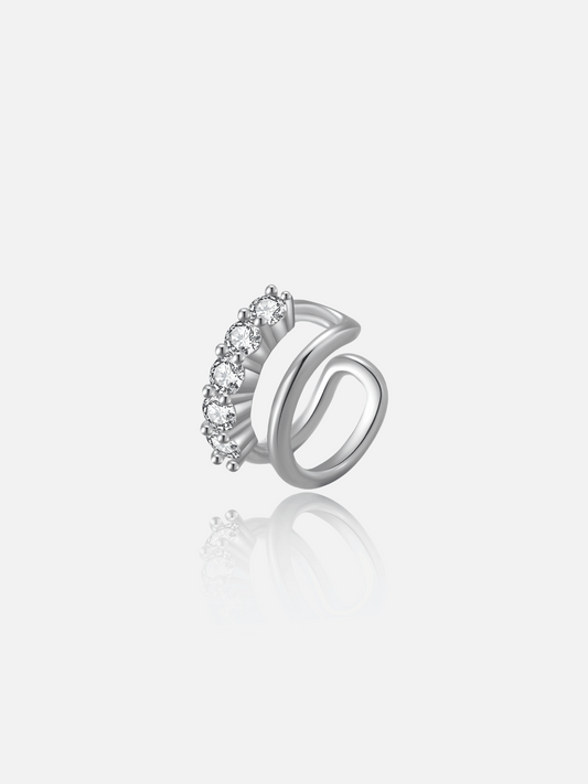 Spiral Zircon Ear Cuff