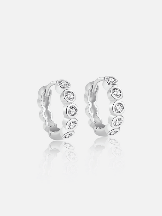 Classic Bezel Hoop Earrings