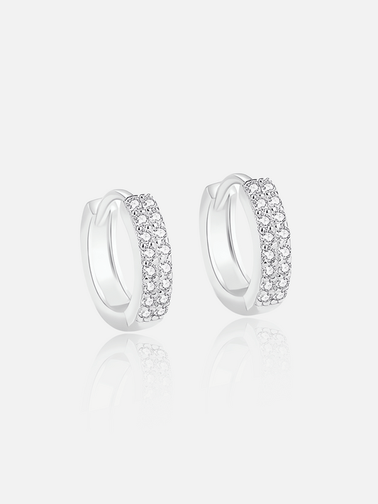 Sparkle Pave Hoop Earrings