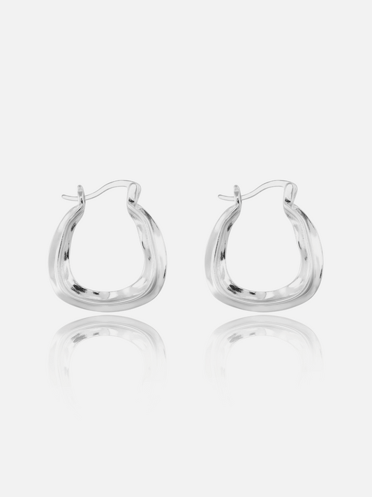 Curved Hoop Earrings